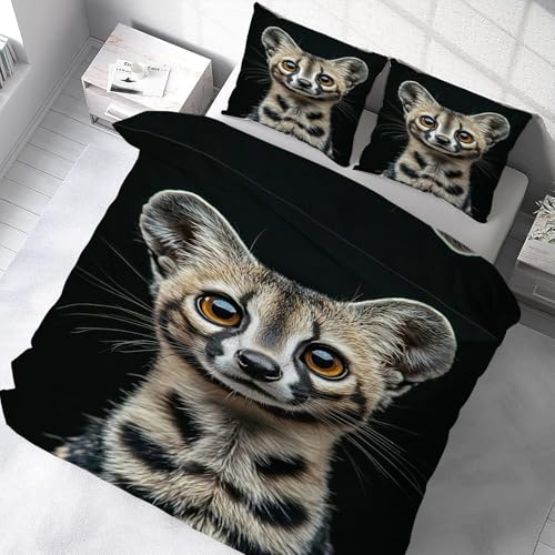 Housse de couette 160x200 animaux en microfibre douce avec fermeture éclair - 5