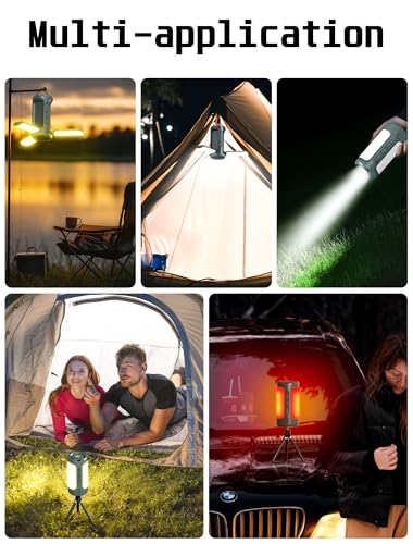 MOSLIGHTING Foldable Camping Light Rechargeable Lantern, 10000mAh Power Bank, Portable Flashlight, IP54 Waterproof, 1/4\" Screw Adapter, 750LM, 5 Modes, LED Tent Light for Camping, Hiking, Fishing - Thumbnail 6