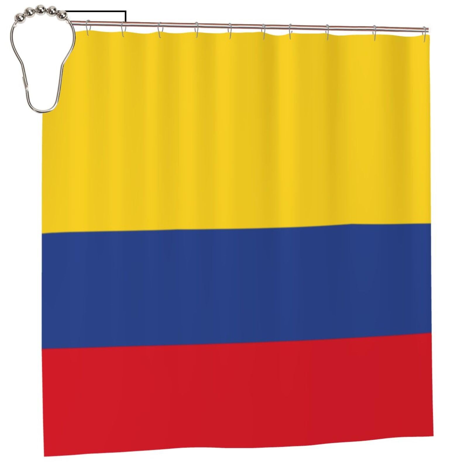 Klgrtjhk Iron Flag Of Colombia Shower Curtain 72X72in Bathroom Curtain﻿