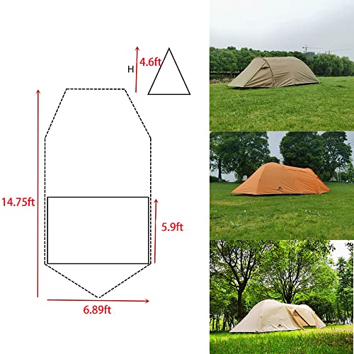 Carpa para camping familiar impermeable para 3-4 personas miniatura 2