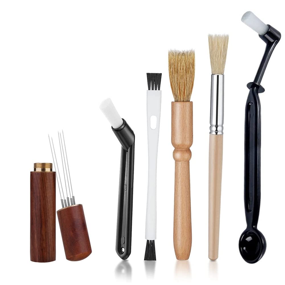 CTRLZS Espresso Coffee Stirrer Hand Tampers Distribution Tool Coffee Stirring Needle Type Distributor with Cleaning Brush