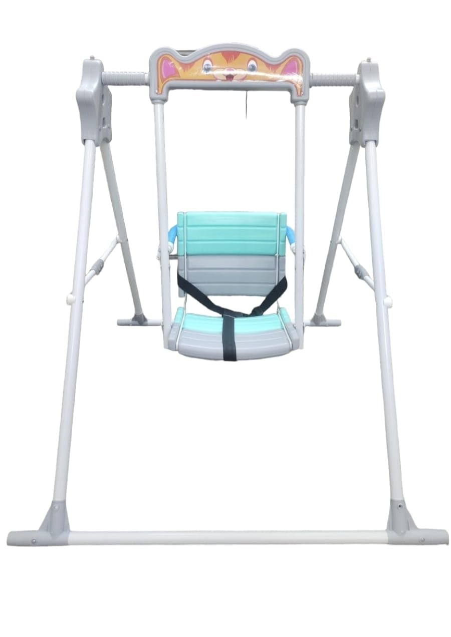 Maanit Alloy Steel Garden & School Toy Swing for Children Babies Indoor Outdoor (Blue), 40 x 10 x 103 Cm