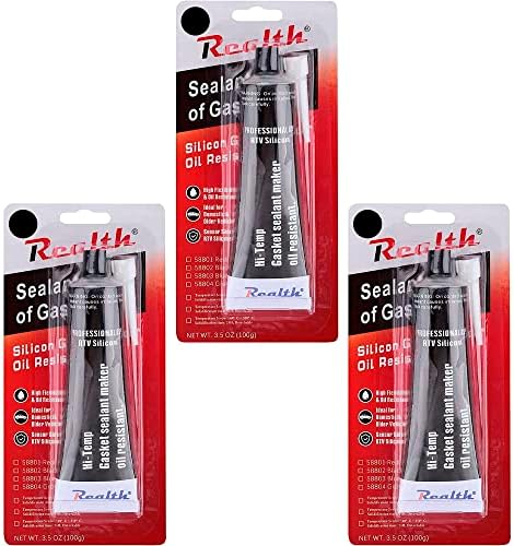 Realth Silicone Gasket Maker 3 PCS 100g Black RTV for Automotive