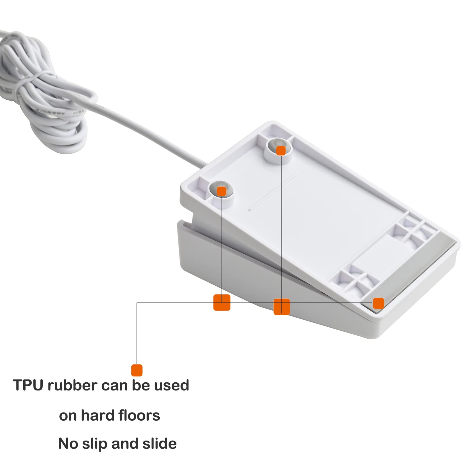 iKKEGOL [Actualizado] Interruptor de pedal USB 2023, óptico, silencioso, sin sensación táctil, sonido de pulsación rápida, programable, pedal para juegos de PC, control único, teclado de mouse para
