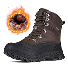 FREE SOLDIER Mens Waterproof Insulated Snow Boots
