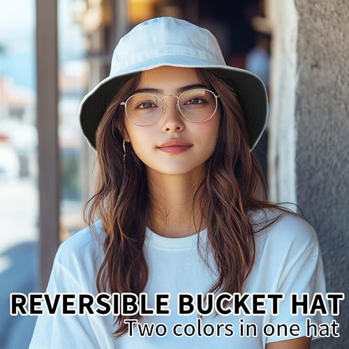 Image of NPQQUAN Bucket Hats for Men Women Packable Foldable Sun Hats for Women Beach Travel Cap