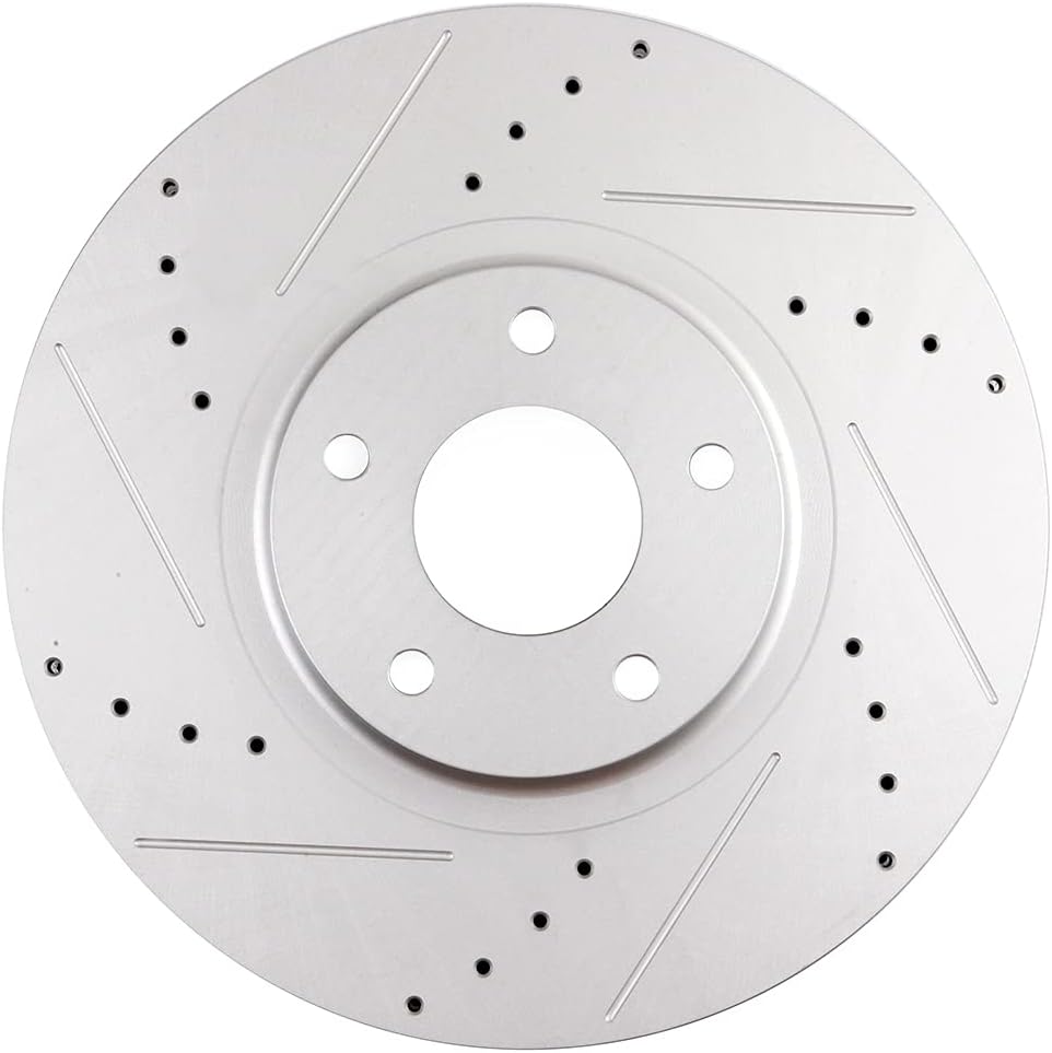 ECCPP Front Rear Brakes Rotor and Ceramic Brake Pad fit for Infiniti EX35 EX37 G25 G35 G37 M35 M45 Q40 QX50,06-09 for Nissan 350Z,09-17 for Nissan 370Z