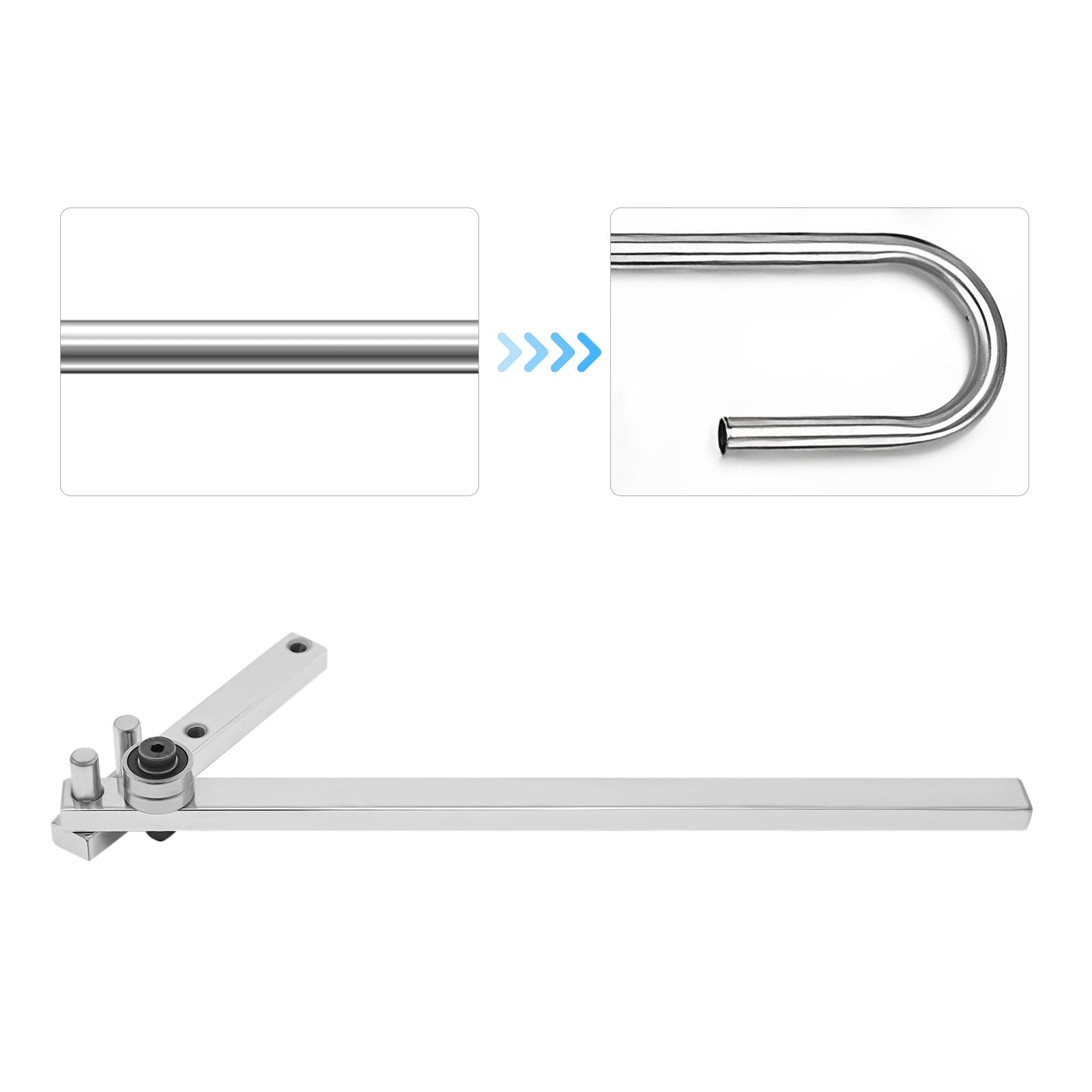 Dobladora de acero al carbono, herramientas manuales creativas de hierro, dobladora manual para barras de hierro, diámetro máximo flexible 0,8 cm, barra de acero de 8 mm, 33 x 16 x 5 cm