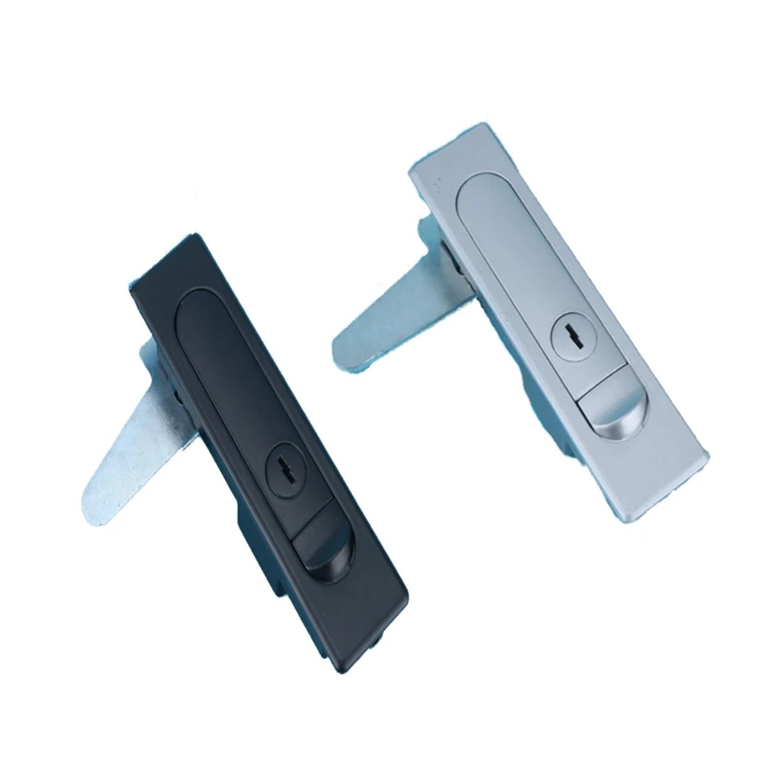 Vetrine a pulsante for serrature for aerei in lega di zinco con serratura industriale for armadio elettronico e metropolitana 2 pezzi(Black-no-key-Zinc)