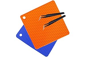 Dielianyi 2PCS Multipurpose Silicone Doming Mat Heat Resistant Craft Mat for Jewelry Making