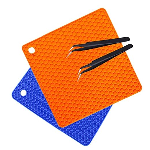 Dielianyi 2PCS Silicone Doming mat Resin mat doming mat Glitter Resin doming mat Heat Resistant Honeycomb pad Silicone mat Craft mat with epoxy Resin Clay Jewelry Making