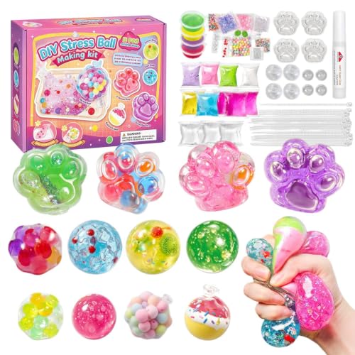DIY Squishly Toy Kit, Cat Claw, Painting Craft, Sensory Stress Relief Kids