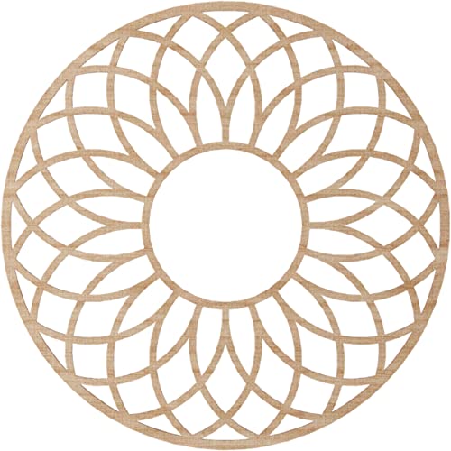 Image of Ekena Millwork 38 inchOD x 13 inchID x 3 /8 inchT Cannes Wood Fretwork Pierced Ceiling Medallion, Alder