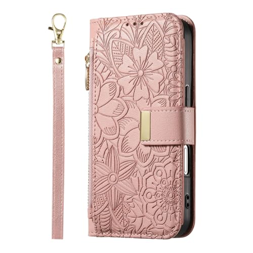 YKTO Etui Coque Portefeuille pour Motorola Moto G 5G,Etui Housse en Cuir PU Pochette Zippée pour Motorola Moto G 5G,Cover Portefeuille Magnétique,Fentes pour...