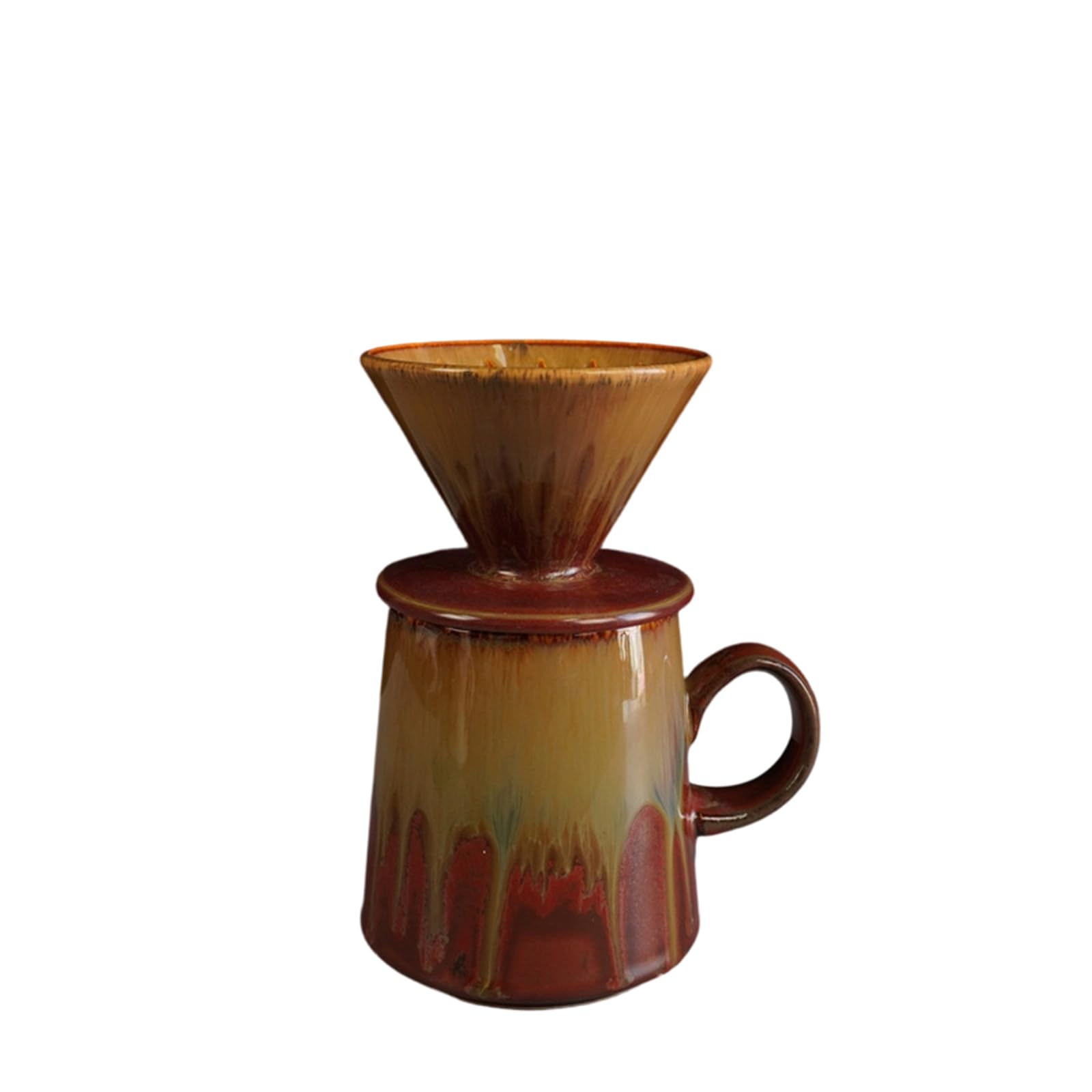 Tsophreniq Classical Ceramic V 60 Coffee Brewer 460ml with Great Flows Rate Home Brewing Coffee Set for Enhancing Flavor and Taste Home Brewing Set