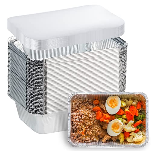 Aluminum Pans with Lids (50-Pack, 8.5 Aluminum Pans with Lids (50-Pack, 8.5