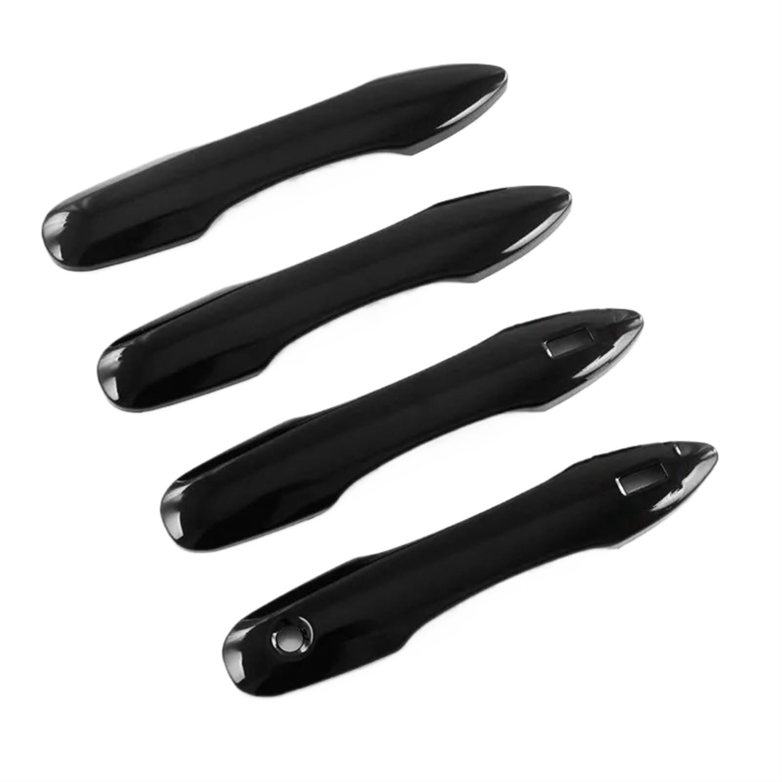 OUVECR for Toyota for Corolla for Auris E210 2019 2020 2021 2022 Glossy Black Chrome Car Door Handle Cover Bowl Trim Car Outer Door Handle(2 Keyless Entry B)