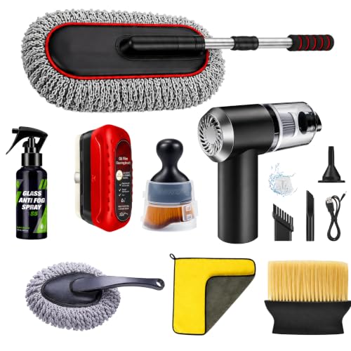 Image of 8 PCS Car Cleaning Kit with 120W Portable Vacuum Cleaner, Multicolour