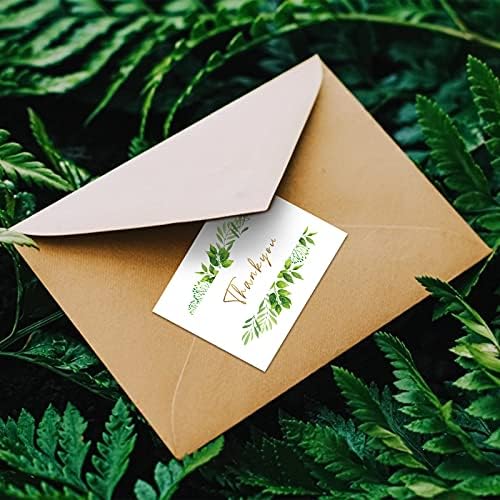 120pcs Green Small Business Order Cards MONCAP Mini Thank You Card Multipack Thanks Gift Greeting Cards for Business Customer Store Birthday Baby Shower Anniversary (3.2*2 inch)