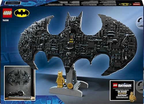 LEGO DC Batman Logo de Batman - Jouet de Construction avec Super-Héros - 2 Minifigurines - Décoration Murale 3D - Idée de Cadeau DIY pour Garçon dès 12 Ans ou Ado Fan du Film 76330