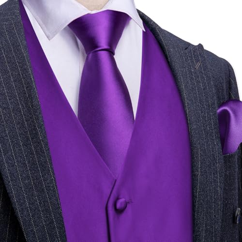 Image of Barry.Wang Men's Suit Vest Formal /Leisure Paisley Jacquard Silk Tie Pocket Square Waistcoat Set Wedding 5PCS