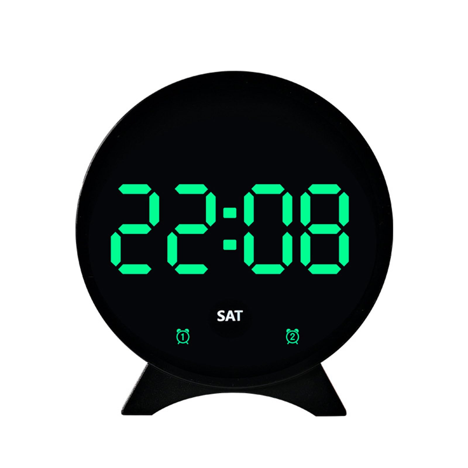 Jazuaiao LED Desk Clock Light Transducer Quiet Action Calendar Temperature Display for Contemporary Calendar Alarm Clock
