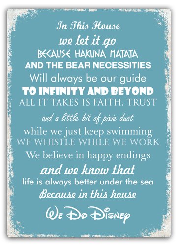 Placca in metallo da parete di colore azzurro, con...