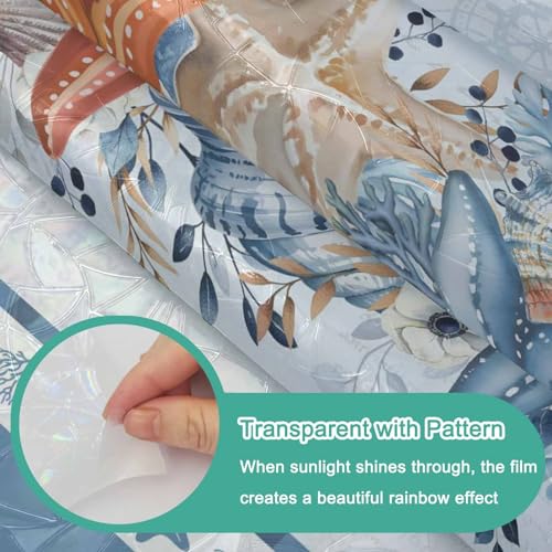 Película de privacidad para ventana arcoíris azul 17.7 x 78.7 pulgadas miniatura 7