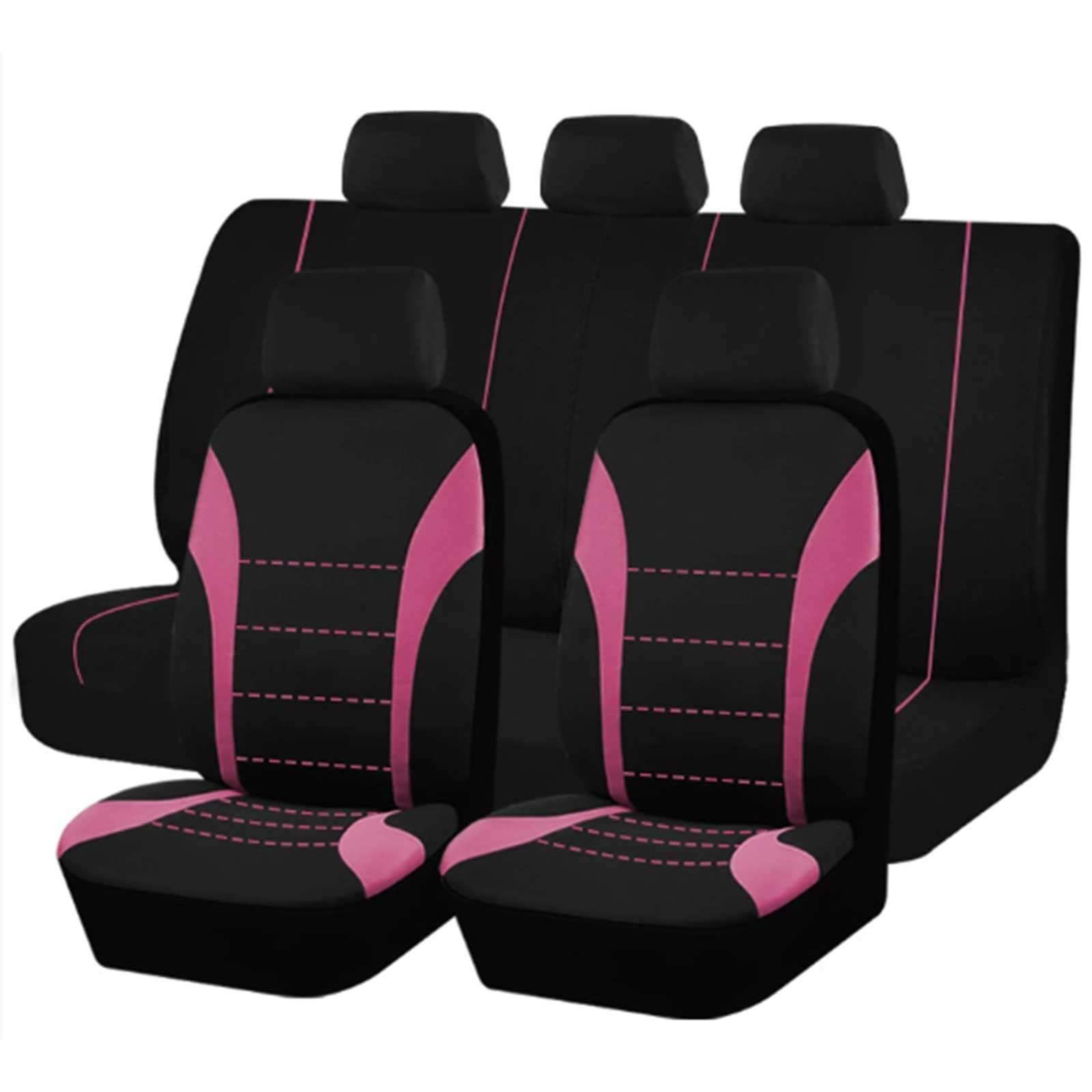 Autositzbezüge Set Für FIAT 500L Living(351)/500L MPW(351)/500L PRO(330)/500L Trekking(330), 5 Sitzer Allwetter Vorder Und Rücksitze Autositz Schonbezug Atmungsaktiv Auto-Innenraum Zubehör