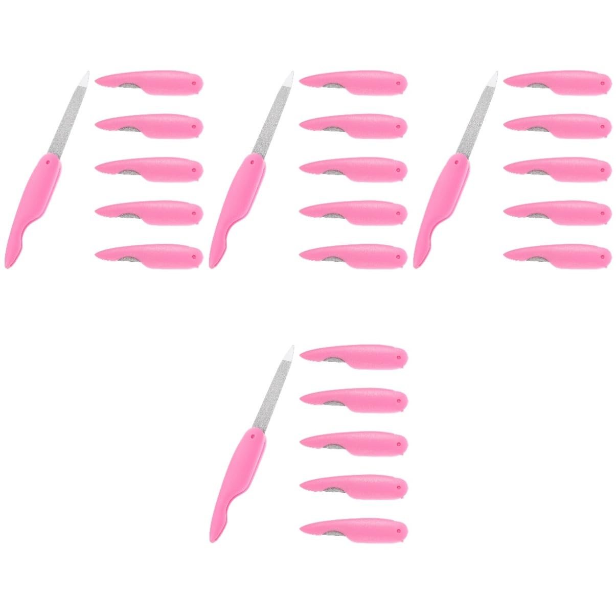 Beavorty 4 Set Di Piccole Lime Per Unghie Pieghevoli Strisce Di Lime Per Unghie in Metallo Riutilizzabili Per Manicure 6 Pezzi*4