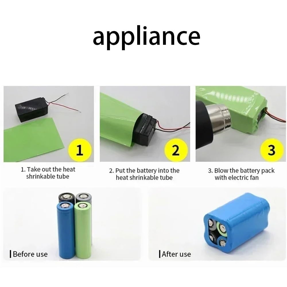 Rurka termokurczliwa z PVC do akumulatorów 18650 21700 26500 — niebieska tulejka kablowa 1 m, szerokość 70-80-450-500-530 mm