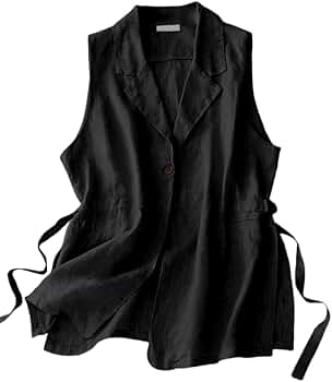 トップス STEVENSON OVERALL Co. BLACK Linen VEST Slim-fit Vest In Linen For Women | J.Crew