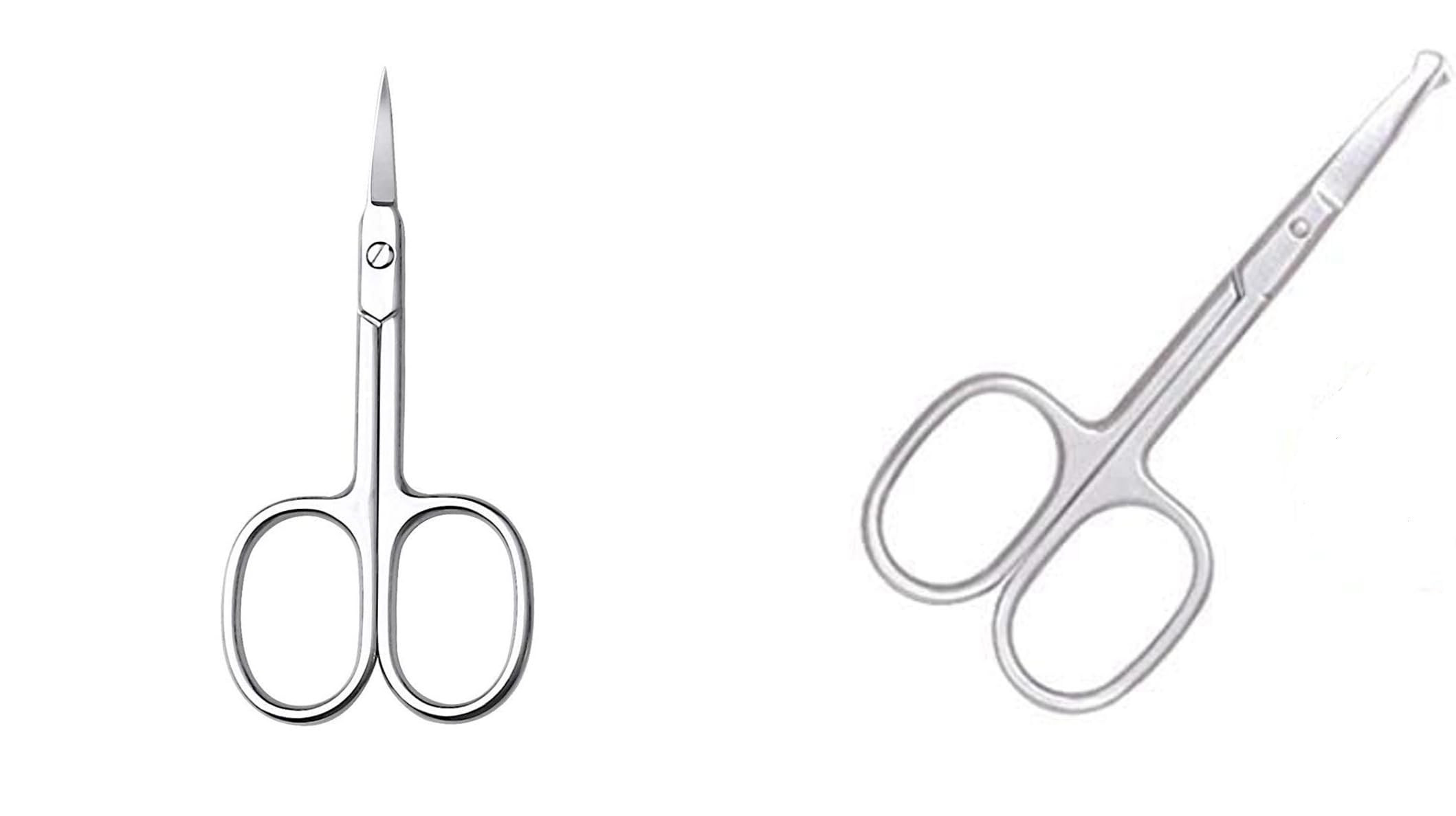 On Blow Professional Scissors Set, 2 Pack, Stainless Steel Grooming Scissors, 3.7 Inch, Round and Straight Tips, Silver-image-25