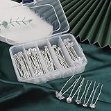 48 Pack 5 Styles Wedding Bridal Hair Pins Hair Accessories Gift, Prom Pearl Rhinestone Hair Pins Crystal Flower Hair Clips Hair Jewelry for Brides Women