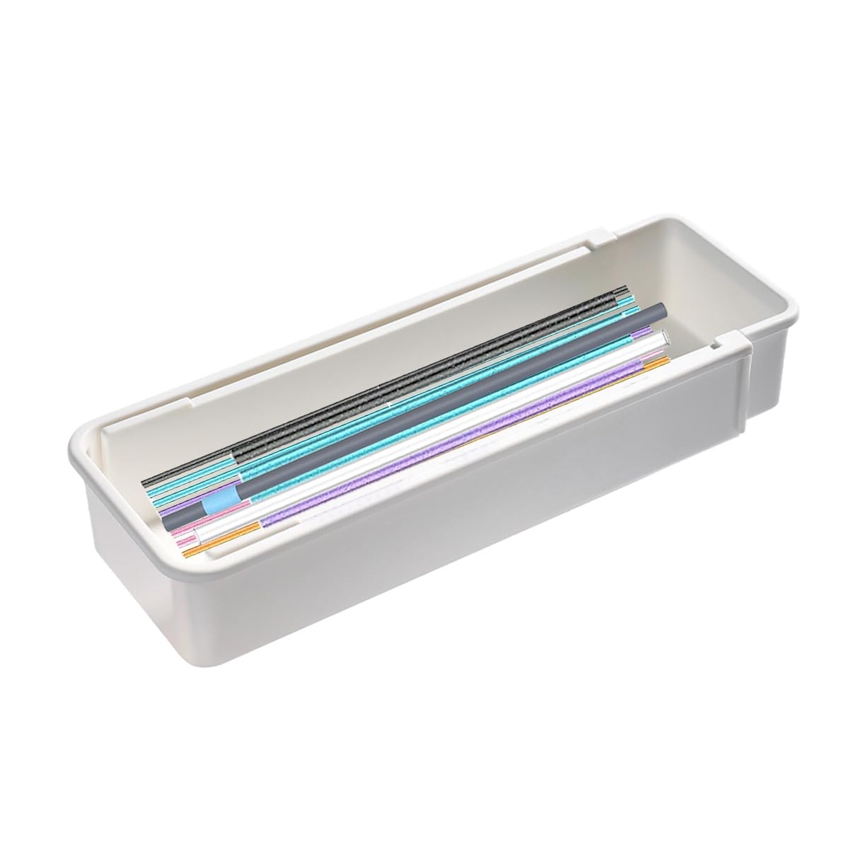 Tiroir de rangement pour paille extensible afin de stopper le désordre