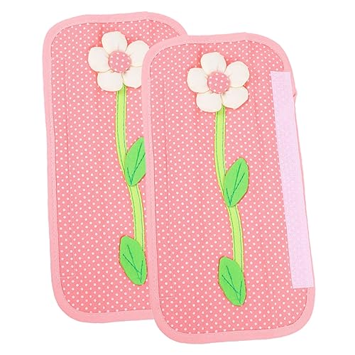 SEWACC 2 piezas Cubiertas para Manijas de Frigorífico y Microondas Protectores Antiestáticos y Térmicos para Puertas de Cocina Color Rosa Fácil Instalación y Diseño Práctico