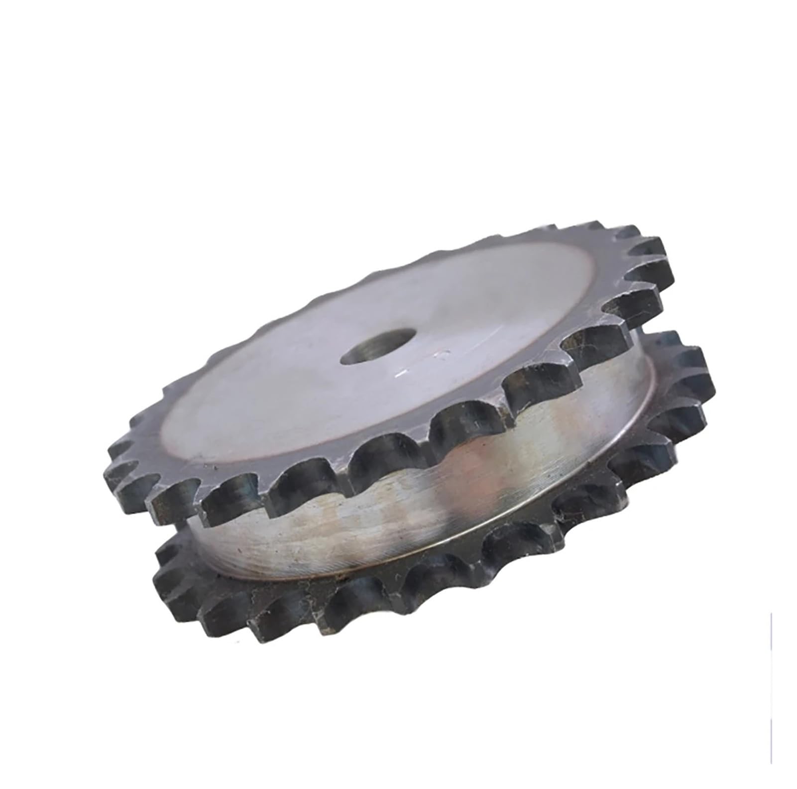 1 piñón de doble hilera 08B, acero n.° 45, 10-26 dientes, diámetro interior 12 mm a 18, rueda dentada industrial, transmisión por cadena motor(24 Teeth(Hole 18mm))