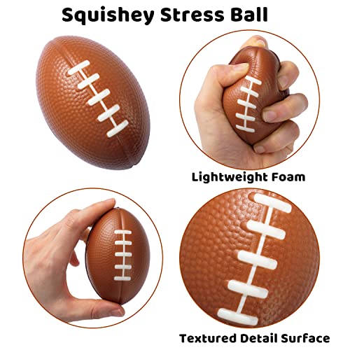 Joyin 16 Pack 3.25” Mini Football Foam Stress Balls Toy For Kids Sports Birthday Party Favor, Squeeze Squish Balls, Anxiety Relief, Relaxation, Super Bowl Liii Party And School Classroom Prize #TOP5