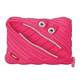 ZIPIT Monster Big Pencil Case/Cosmetic Makeup Bag, Pink