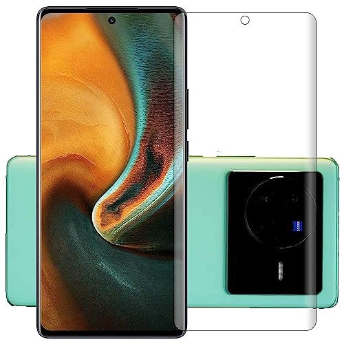 Image of OCTRIX Glass Screen Protector Compatible for Vivo X80 / Vivo X80 Pro with (UV) Full Screen Coverage [Edge to Edge] Advanced Border-Less and Easy Installation Kit- By Blackwik