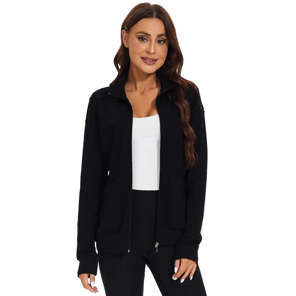 ジャケット・アウター CRONOS WOMEN EASY CARE STRETCH JACKET Amazon.com: Meanzoo Women's Scrubs Jacket Zip Front Warm-up
