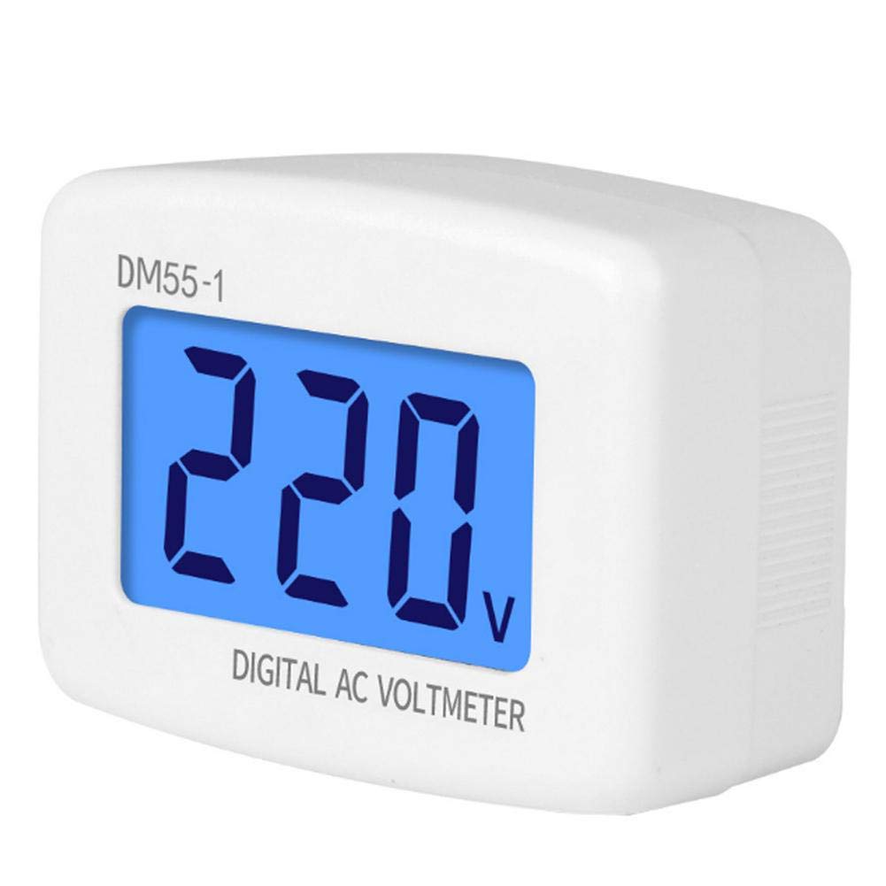 DM55-1-EU cyfrowy woltomierz AC, wysoka dokładność, urządzenia gospodarstwa domowego, wtyczka UE 230 V, 50 Hz