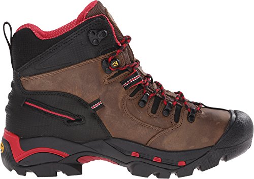 KEEN Utility Pittsburgh (Steel Toe) Bison/Red 9.5 D (M)