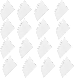 MH GLOBAL Set of 100 Pieces Slatwall 12 Inch x 6 Inch Flat Styrene Clear Acrylic Shoe Shelf Display