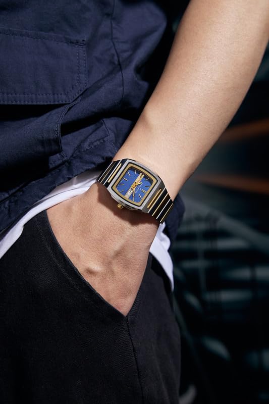 Image of Daniel Hechter Paris Emma Collection Analog Quartz Watch for Men with Square Dial with Day-Date Function, Stainless Steel Strap - DHM1049