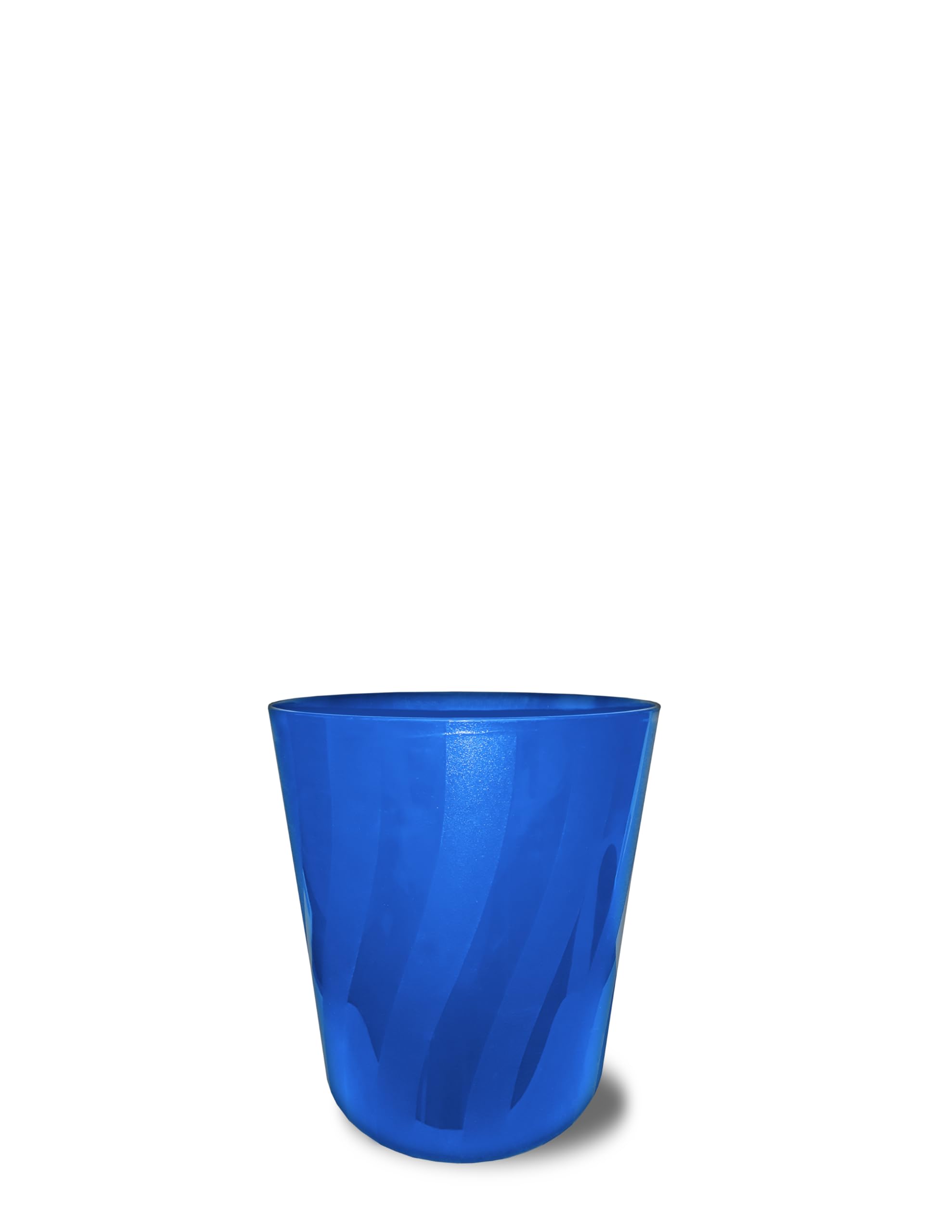 Hi-Lite Home Essentials 1.8 Gallon Trash Can Wastebasket Recycling Bin Slim Profile for Compact Spaces Bathroom Office Bedroom Kitchen Dorm (Blue)