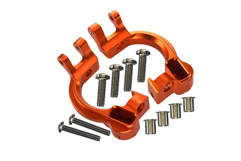 Aluminum Front C Hubs for Arrma 1:10 Granite/Big Rock 3S / Big Rock V3 3S / VORTEKS 3S - 1Pr Set Orange