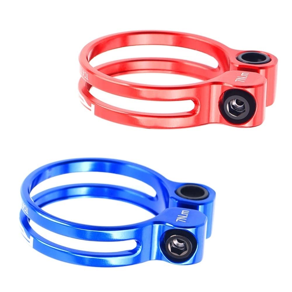 Morsetto Sella Bici 1 Pz A Sgancio Rapido 31.8mm 34.9mm Lega di Alluminio Strada Mountain Bicicletta Reggisella Reggisella Morsetto Collare Con Bullone In Titanio Collarino Reggisella (Misurare : 31.