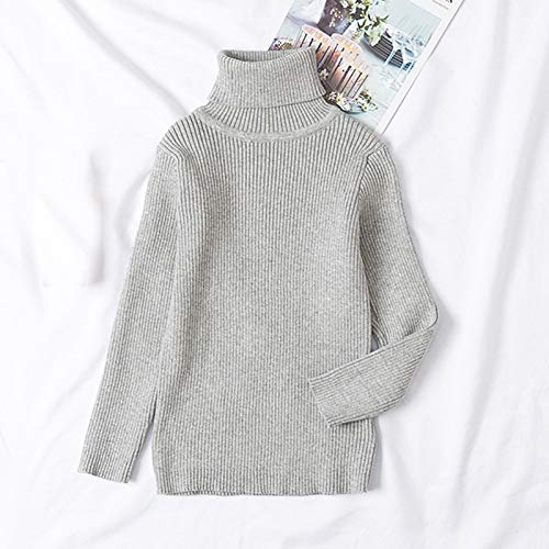 Kids Girls Turtleneck Sweaters Ribbed Knit Long Sleeve Fashion Thermal Underwear Cute Plain Pullover Tee Shirt2