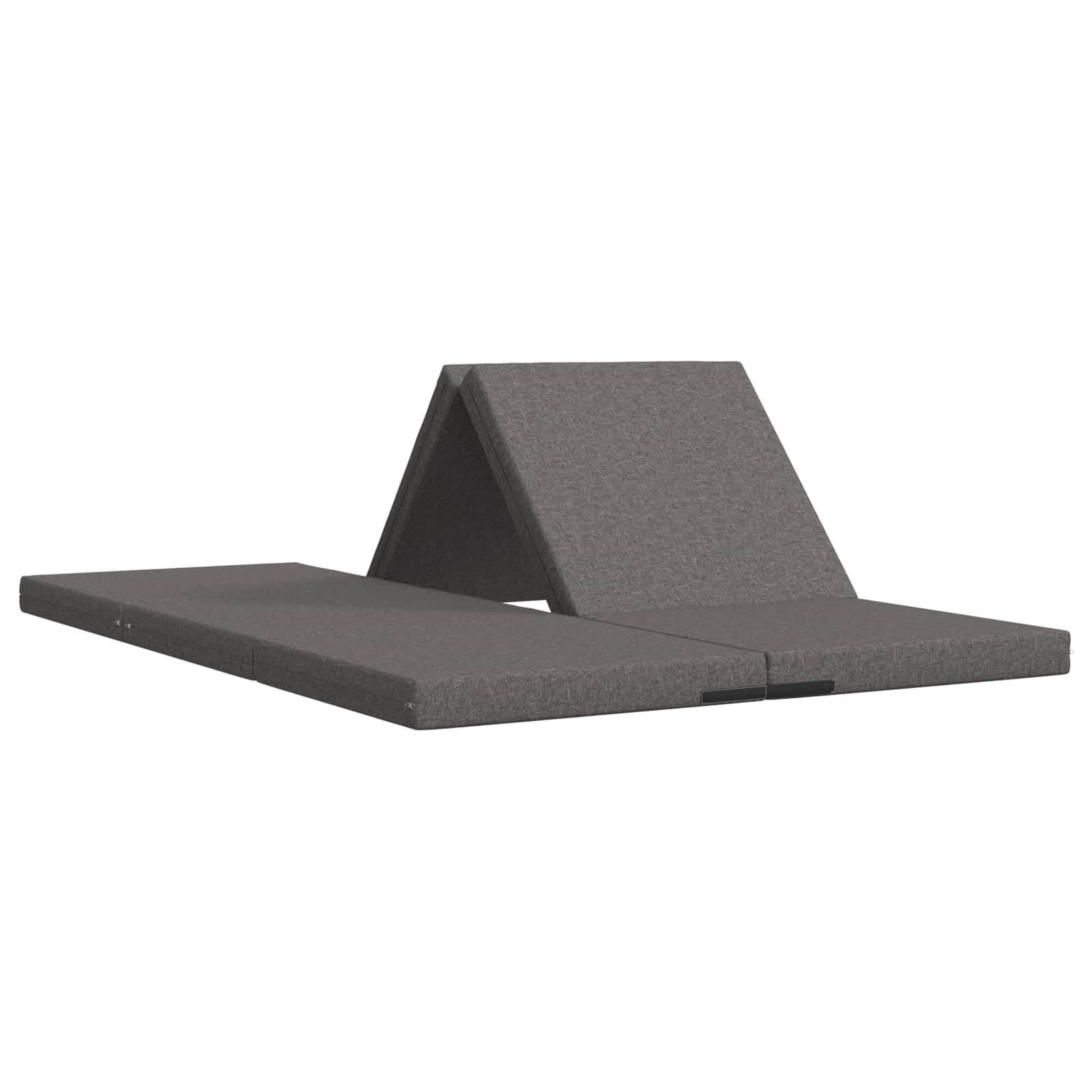 Sofa rozkładana 140x67x15 cm jasnoszary poliester